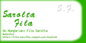 sarolta fila business card